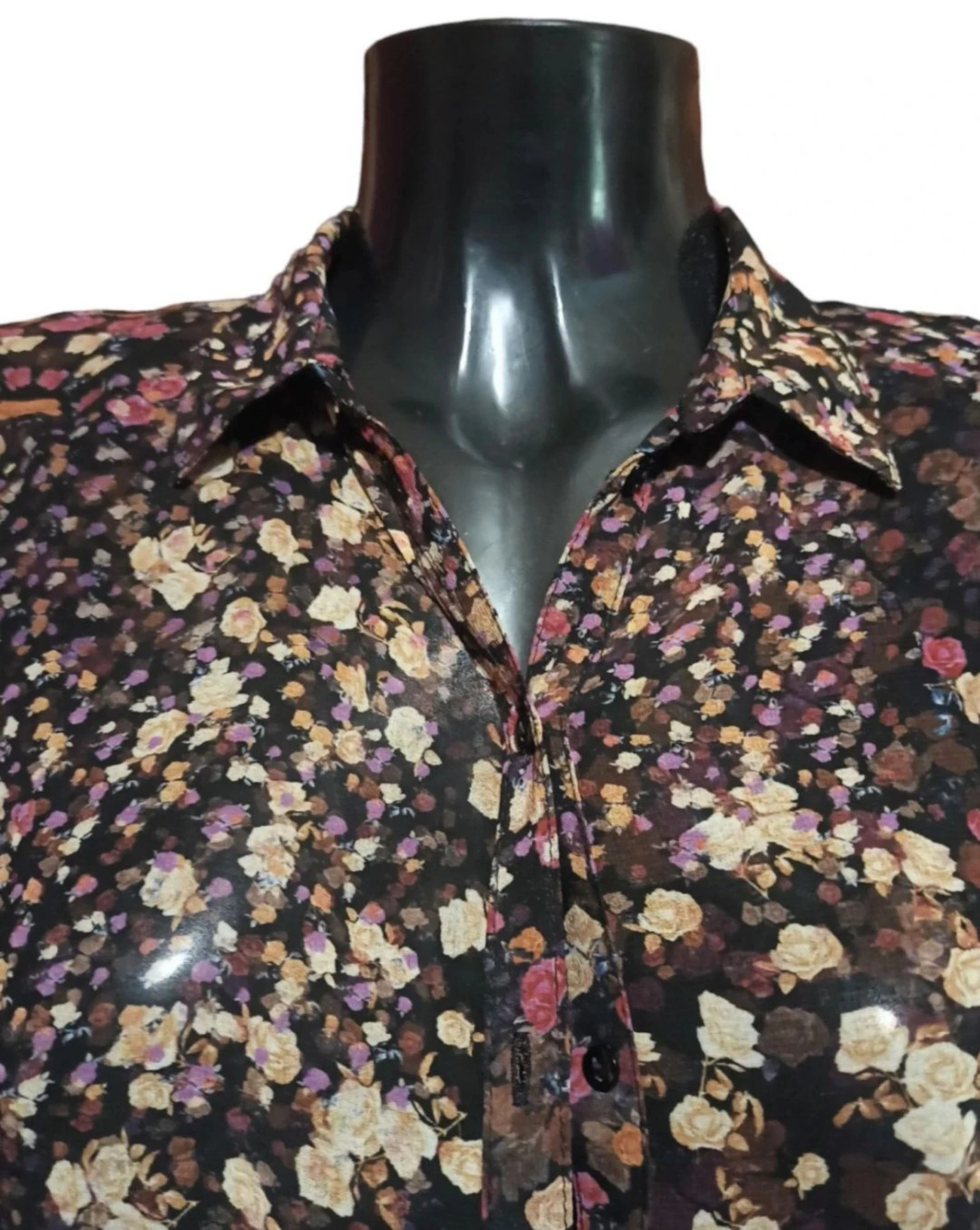 Vestido camisero kimono floral